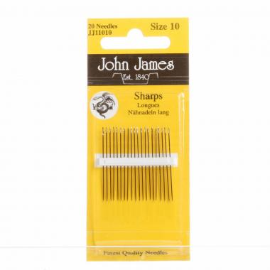 John James Sharps Needles Size 10 20 ct JJ11010 – River's Edge Antiques and  Quilt Loft